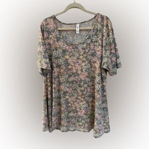LuLaRoe Floral Tunic Top 2X